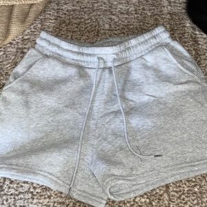 Gray pajama shorts